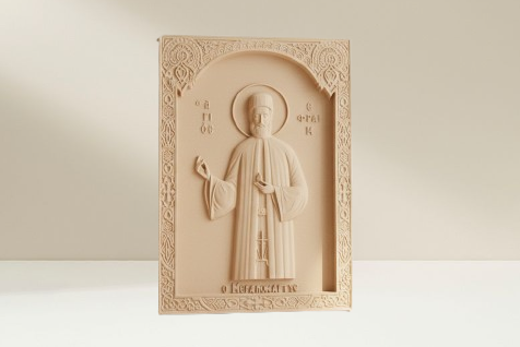 Ξυλόγλυπτη Εικόνα Άγιος Εφραίμ