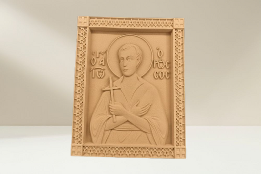 Ξυλόγλυπτη Εικόνα Άγ. Ιωάννης ο Ρώσος