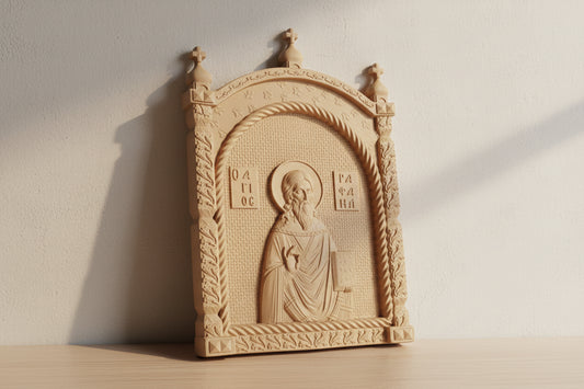 Ξυλόγλυπτη Εικόνα Άγιος Ραφαήλ