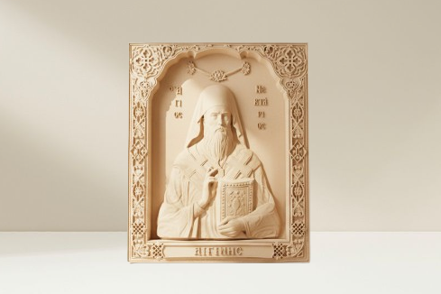 Ξυλόγλυπτη Εικόνα Άγιος Νεκτάριος